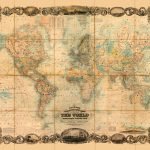 WORLD MAP 1857