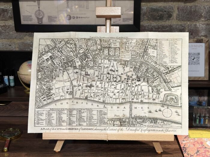 FIRE OF LONDON - A PLAN OF THE CITY AND LIBERTIES OF LONDON 1666 - Image 2