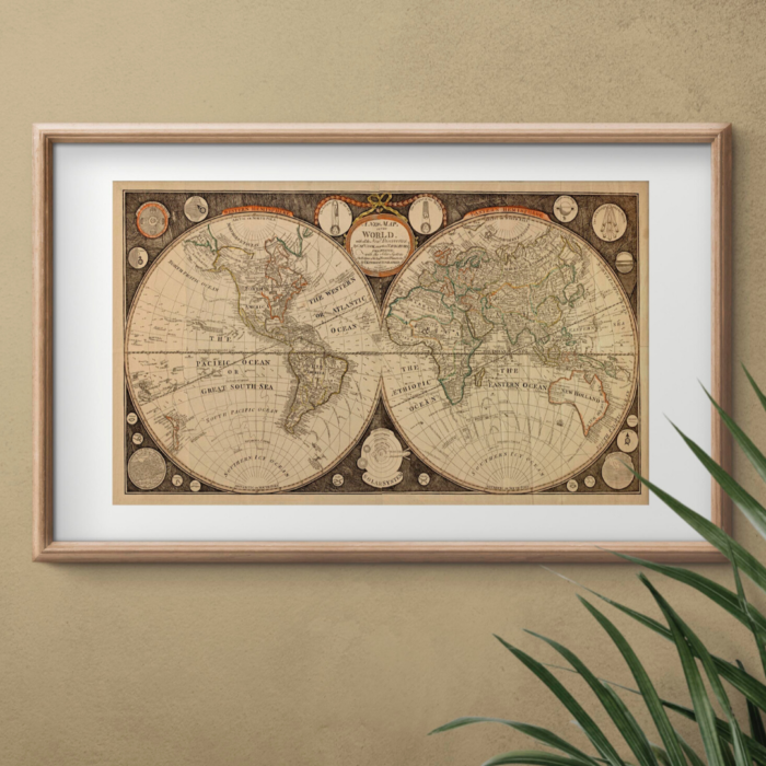 world 1799 WORLD MAP 1799 - Image 2