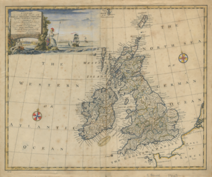 Great Britain & Ireland, 1747 by Emanuel Bowen
